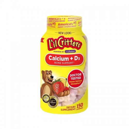L'IL CRITTERS 小熊寶寶兒童鈣 + 維他命D3軟糖 150粒